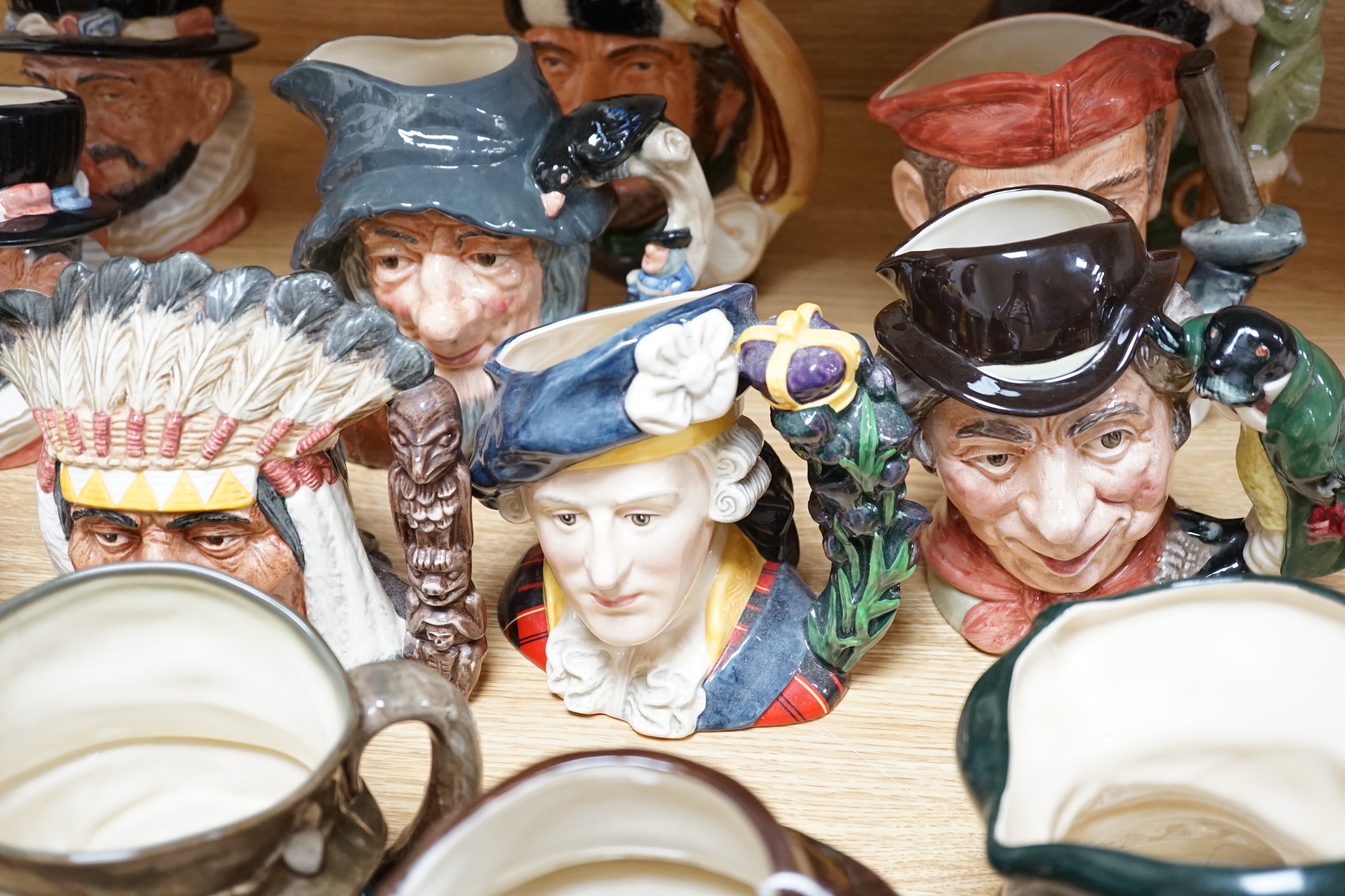 Fourteen Royal Doulton large character jugs